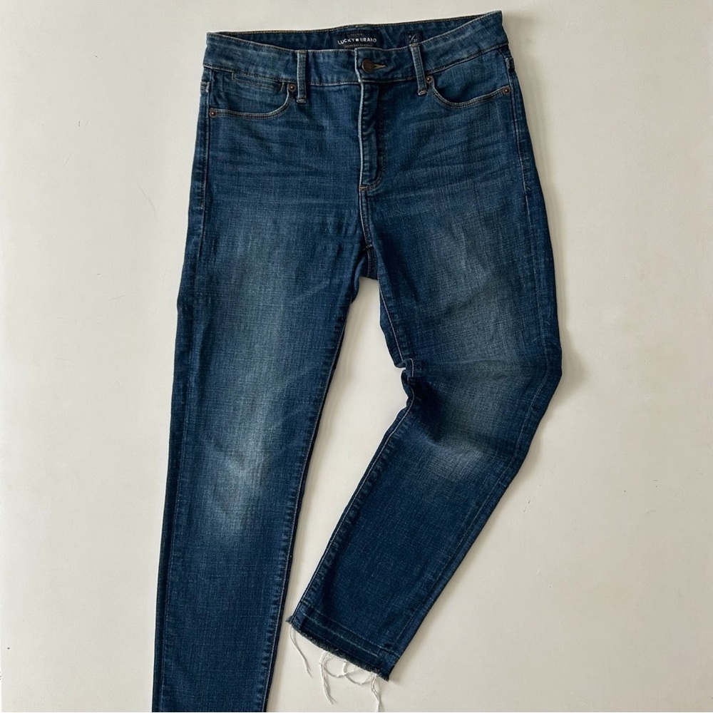 Lucky Brand Dark Wash Indigo Mid-Rise Skinny Jeans Fall/Winter Size 4/27